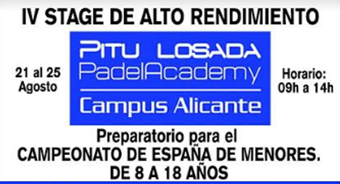 No te pierdas el Stage de Alto Rendimiento Pitu Losada con la participación de Juan Mieres