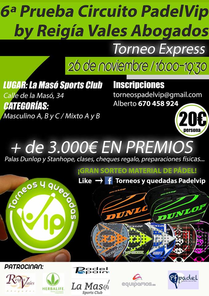 Cartel sexta parada circuito PadelVip