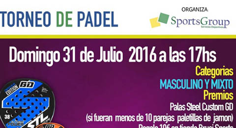 Último torneo de Sanset Padel Indoor hasta la vuelta de vacaciones