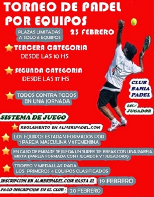 Torneo por equipos en el Bahía Pádel