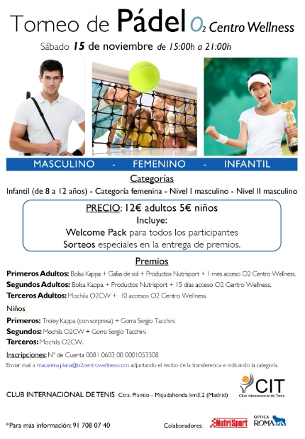 El CIT y O2 Centro Wellness juntan pádel y salud